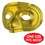 Beistle 50144-GD Metallic Half Mask, gold; elastic attached