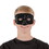 Beistle 50145 Black Half Mask, elastic attached