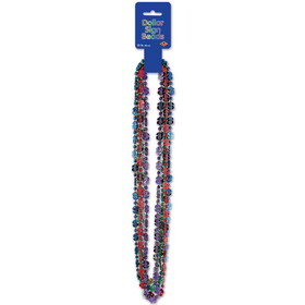 Beistle 50249 Beads, asstd colors, 33"