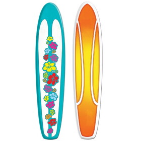 Beistle 50258 Jointed Surfboard, prtd 2 sides w/different designs, 5'