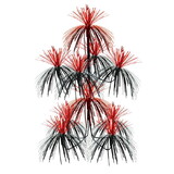 Beistle 50309-BKR Firework Chandelier, black & red; doubles as a centerpiece, 24