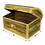 Beistle 50354 Treasure Chest Box, assembly required, 8" x 5&#189;" x 5&#189;"