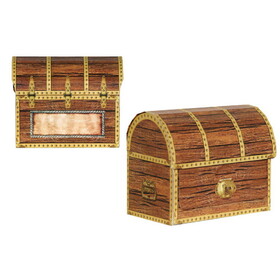 Beistle 50368 Pirate Treasure Chest Favor Boxes, assembly required, 3&#189;" x 4&#188;"