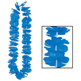 Beistle 50400-B Silk 'N Petals Party Lei, blue, 36"