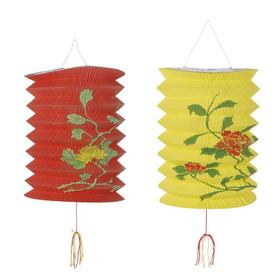 Beistle 50476 Chinese Lanterns, asstd red & yellow, 6" x 9"