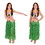 Beistle 50490-ASST Adult Artificial Grass Hula Skirts, asstd colors; w/floral waistband, 36"W x 32"L
