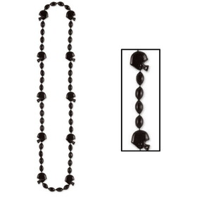 Beistle 50598-BK Football Beads, black, 36"