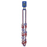 Beistle 50600-RSB Patriotic Peace Sign Beads, asstd red, silver, blue, 36