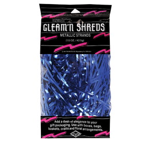 Beistle 50601-B Gleam 'N Shreds Metallic Strands, blue