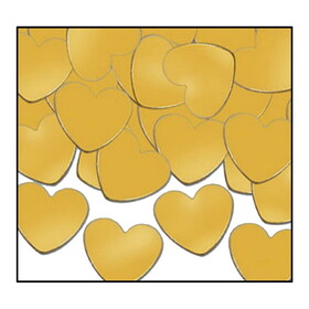 Beistle 50622-GD Fanci-Fetti Hearts, gold