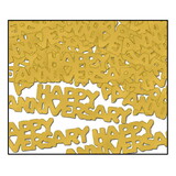 Beistle 50648-GD Happy Anniversary Fanci-Fetti, gold