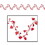 Beistle 50652-R Gleam 'N Flex Heart Garland, red; wire garland, 25', Price/1/Card