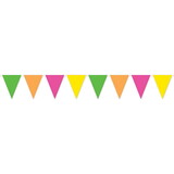 Beistle 50707-N Neon Pennant Banner, 11