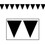 Beistle 50708-BK Black Pennant Banner, all-weather; 12 pennants/string, 11" x 12', Price/1/Pkg