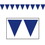 Beistle 50708-BK Black Pennant Banner, all-weather; 12 pennants/string, 11" x 12', Price/1/Pkg