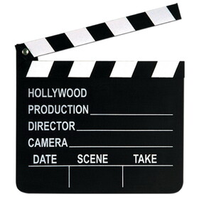 Beistle 50715 Movie Set Clapboard, working clapboard w/chalk, 7" x 8"
