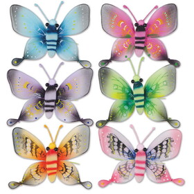 Beistle 50720 Majestic Butterflies, asstd designs, 5"