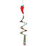 Beistle 50734 Chili Pepper Wind-Spinner, all-weather, 3' 6