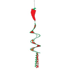 Beistle 50734 Chili Pepper Wind-Spinner, all-weather, 3' 6"