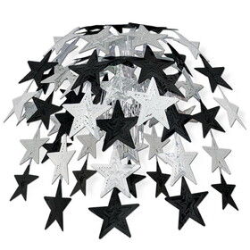 Beistle 50753-BKS Star Cascade, black & silver, 24"