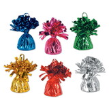 Beistle 50804-ASST Metallic Wrapped Balloon Weights, asstd colors, 6 Oz