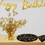 Beistle 50809-GD Birthday Gleam 'N Burst Centerpiece, gold, 15"