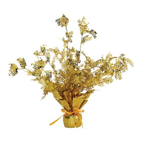 Beistle 50809-GD Birthday Gleam 'N Burst Centerpiece, gold, 15"