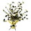 Beistle 50817BKS Champagne Glass & Top Hat Centerpiece, black & silver, 15"