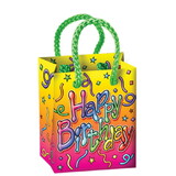 Beistle 50871 Birthday Mini Gift Bag Party Favors, 2½"x3¼"x1¾"