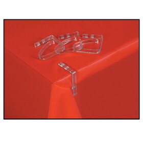 Beistle 50935 Sure-Hold Tablecover Clips, clear plastic