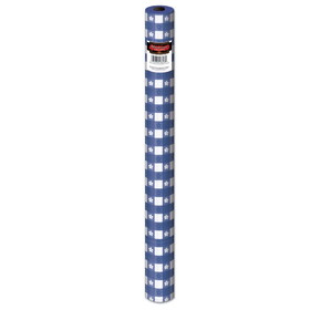 Beistle 50937-B Gingham Table Roll, blue; plastic, 40" x 100'