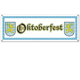 Beistle 50987 Oktoberfest Sign Banner, indoor & outdoor use; 4 grommets, 5' x 21