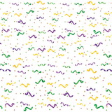 Beistle 52049 Mardi Gras Confetti & Serpentine Border, insta-theme, 22