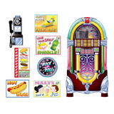 Beistle 52051 Soda Shop Signs & Jukebox Props, insta-theme, 11