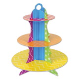 Beistle 52092 Dots & Stripes Cupcake Stand, assembly required, 13½