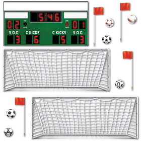 Beistle 52097 Soccer Props, insta-theme, 3"-3' &#190;"