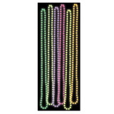 Beistle 52131-ASST Glow In The Dark Party Beads, asstd colors, 7mm x 33