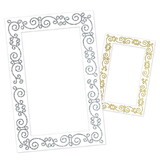 Beistle 52134 Glittered Photo Fun Frame, gltrd 2 sides w/different colors, 15½