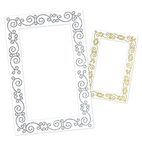 Beistle 52134 Glittered Photo Fun Frame, gltrd 2 sides w/different colors, 15&#189;" x 23&#189;"