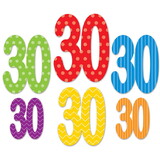 Beistle 52140-30 30 Cutouts, prtd 2 sides; 2-6 , 3-8½ , 1-11½ , Asstd