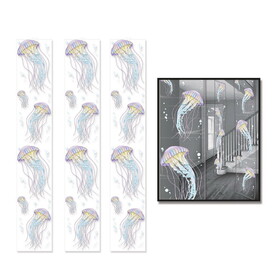 Beistle 52144 Jellyfish Party Panels, 12" x 6'