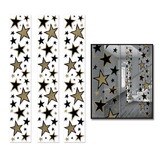 Beistle 52145-BKGD Star Party Panels, black & gold, 12