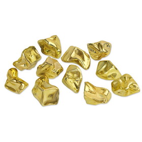 Beistle 52168 Plastic Gold Nuggets, asstd shapes & sizes