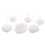 Beistle 52184-W Tissue Fluff Balls, white; 3-9 , 2-12 , 1-16 , Asstd, Price/6/Pkg