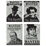 Beistle 52187 Sherlock Holmes Wanted Sign Cutouts, 15¼