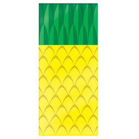 Beistle 52213 Pineapple Cello Bags, twist ties included, 4" x 9" x 2"
