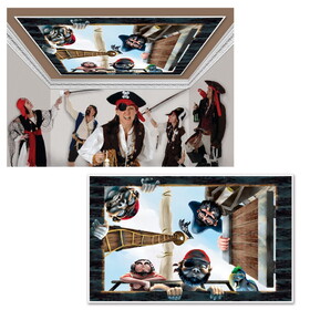 Beistle 52303 Pirate Insta-View, creates a scene on your wall, 3' 2" x 5' 2"