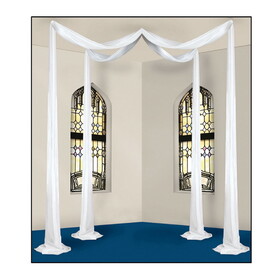 Beistle 53025-W Elite Collection Celebration Canopy, white; covers approximately 32 sq. ft.