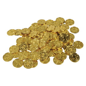 Beistle 53343 Plastic Pirate Coins, molded coins w/embossed design, 1&#189;"