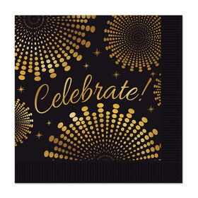 Beistle 53357 Celebrate! Luncheon Napkins, (2-Ply)